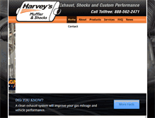 Tablet Screenshot of harveysmuffler.com